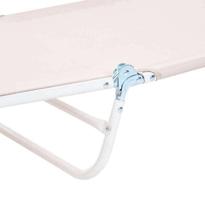 Solseng udendørs Kastoria - Beige/Hvid - Havemøbler - Havestole - Solseng & solvogn