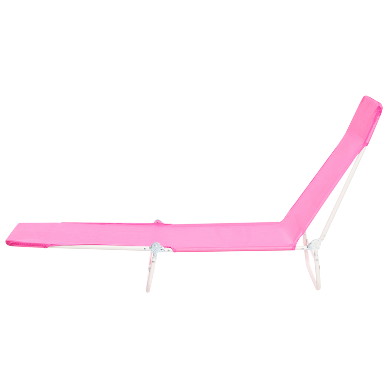 Solseng udendørs Kastoria Stål - Rosa/Hvid - Havemøbler - Havestole - Solseng & solvogn