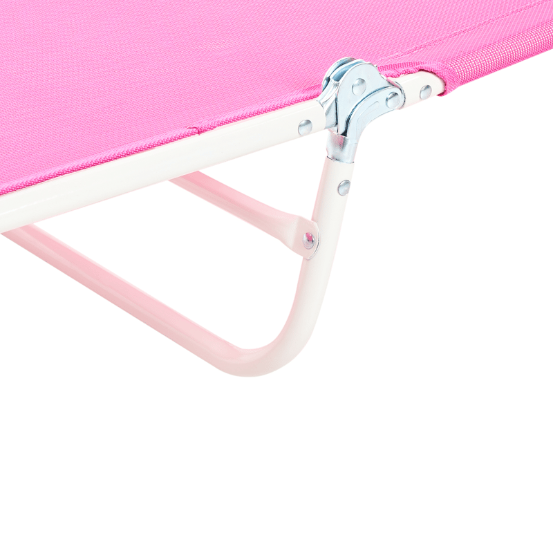 Solseng udendørs Kastoria Stål - Rosa/Hvid - Havemøbler - Havestole - Solseng & solvogn