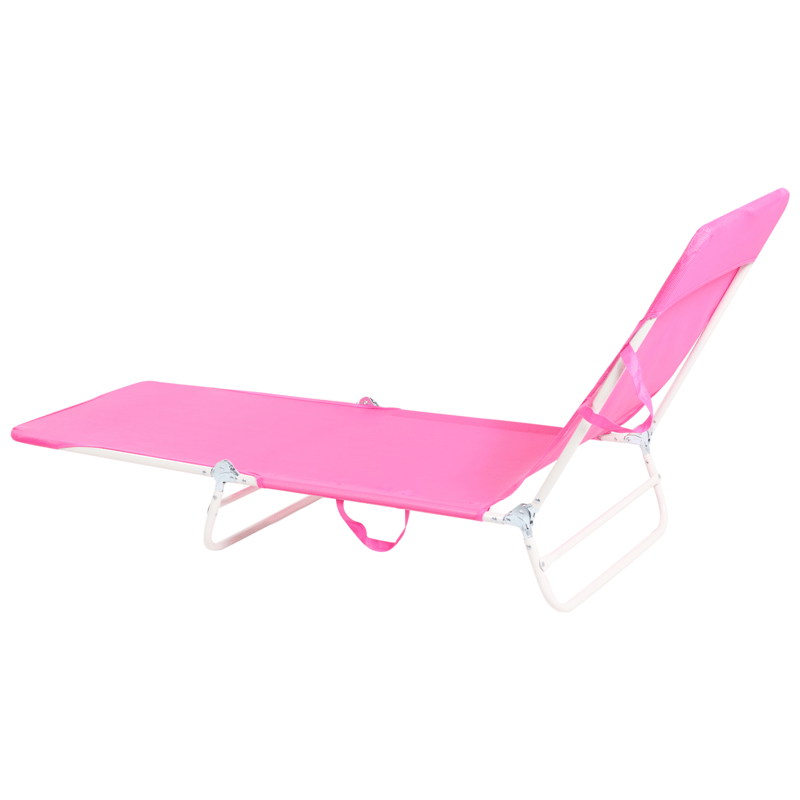 Solseng udendørs Kastoria Stål - Rosa/Hvid - Havemøbler - Havestole - Solseng & solvogn