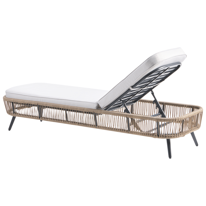 Solseng udendørs med pude Zeri kunstflet - Beige - Havemøbler - Havestole - Solseng & solvogn