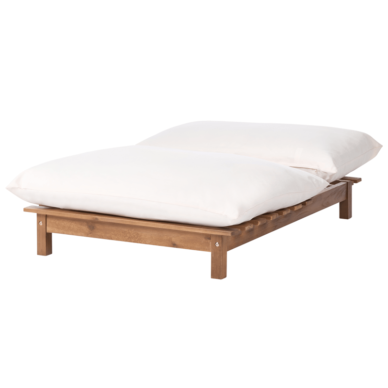 Solseng udendørs med pude Suno akacietræ - Brun/Beige - Havemøbler - Havestole - Solstole