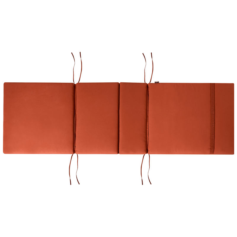 Solseng udendørs med pude Amantea Premium II akacietræ - Brun/Rød - Havemøbler - Havestole - Solseng & solvogn