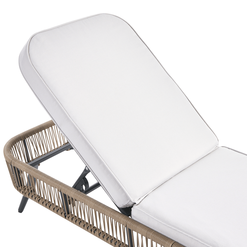 Solseng udendørs med pude Zeri kunstflet - Beige - Havemøbler - Havestole - Solseng & solvogn