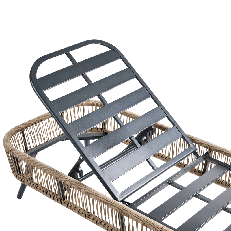 Solseng udendørs med pude Zeri kunstflet - Beige - Havemøbler - Havestole - Solseng & solvogn