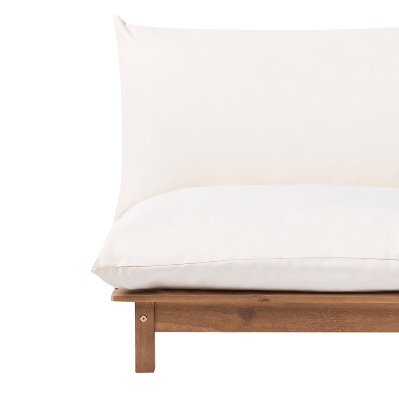 Solseng udendørs med pude Suno akacietræ - Brun/Beige - Havemøbler - Havestole - Solstole