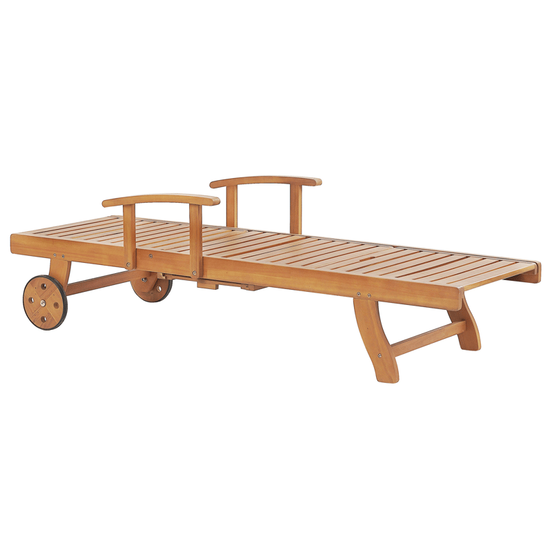 Solseng udendørs med pude Java Premium akacietræ - Brun/Taupe - Havemøbler - Havestole - Solseng & solvogn