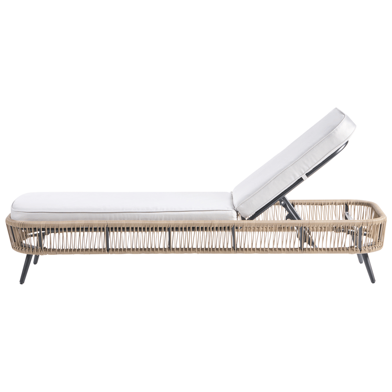 Solseng udendørs med pude Zeri kunstflet - Beige - Havemøbler - Havestole - Solseng & solvogn