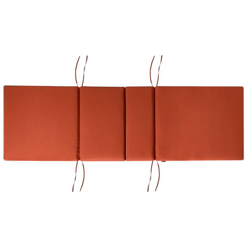 Solseng udendørs med pude Amantea Premium II akacietræ - Brun/Rød - Havemøbler - Havestole - Solseng & solvogn