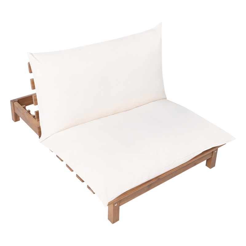 Solseng udendørs med pude Suno akacietræ - Brun/Beige - Havemøbler - Havestole - Solstole