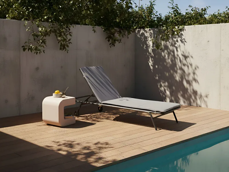 Solseng udendørs Volterra Stål - Grå - Havemøbler - Havestole - Solseng & solvogn