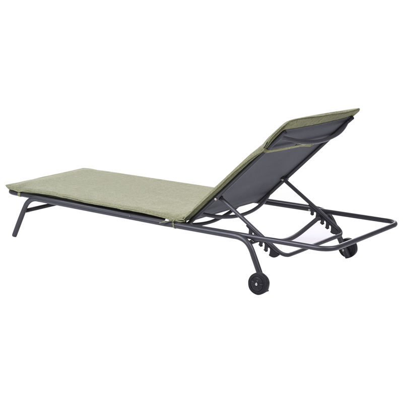 Solseng udendørs Volterra Stål - Grøn/Grå - Havemøbler - Havestole - Solseng & solvogn