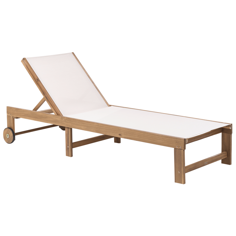 Solseng udendørs Pedesina akacietræ - Brun/Beige - Havemøbler - Havestole - Solseng & solvogn