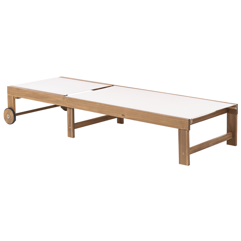 Solseng udendørs Pedesina akacietræ - Brun/Beige - Havemøbler - Havestole - Solseng & solvogn