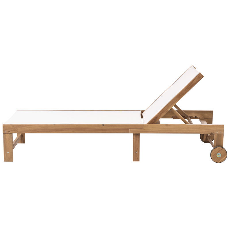 Solseng udendørs Pedesina akacietræ - Brun/Beige - Havemøbler - Havestole - Solseng & solvogn