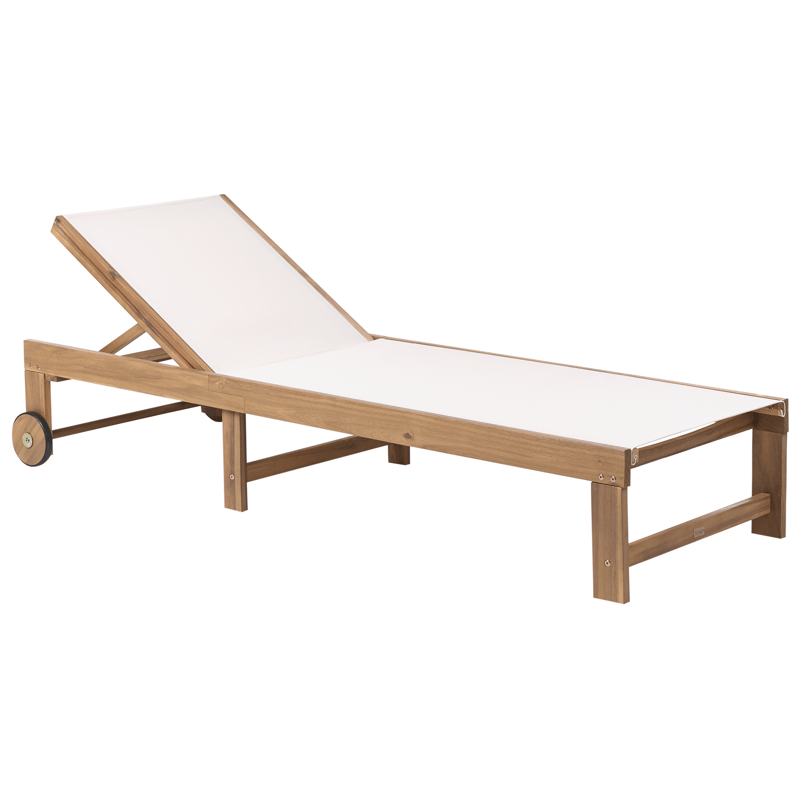 Solseng udendørs Pedesina akacietræ - Brun/Beige - Havemøbler - Havestole - Solseng & solvogn