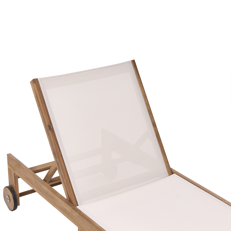 Solseng udendørs Pedesina akacietræ - Brun/Beige - Havemøbler - Havestole - Solseng & solvogn