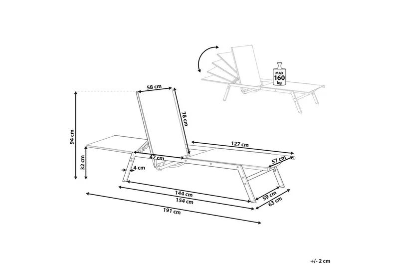 Solseng Vernazza - Havemøbler - Havestole - Solseng & solvogn