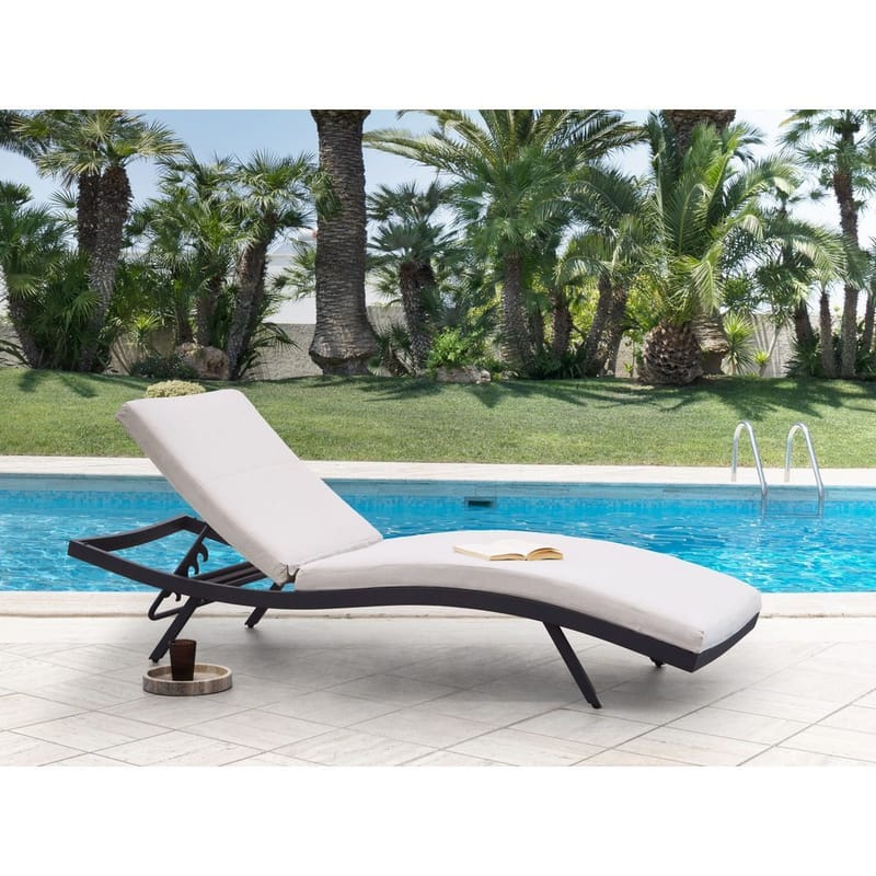 Solstol Amelia - Beige, sort - Havemøbler - Havestole - Solstole