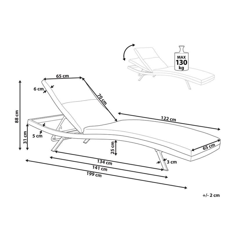 Solstol Amelia - Grå - Havemøbler - Havestole - Solstole