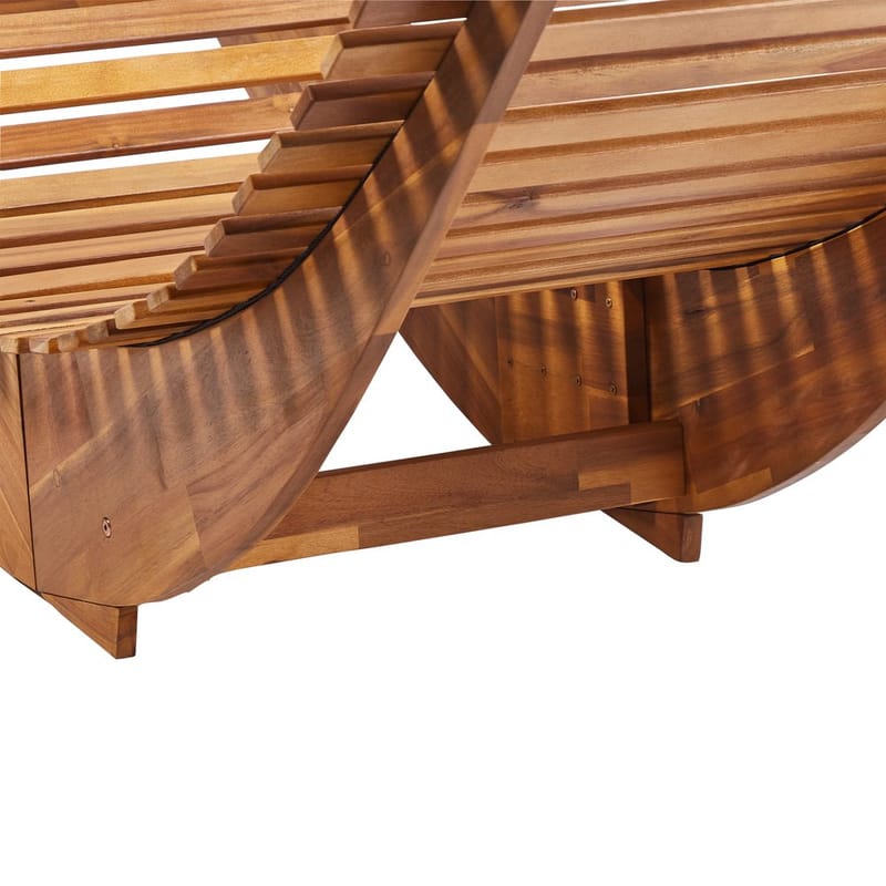 Solstol Brescia Premium - Lyst træ, rød - Havemøbler - Havestole - Solstole