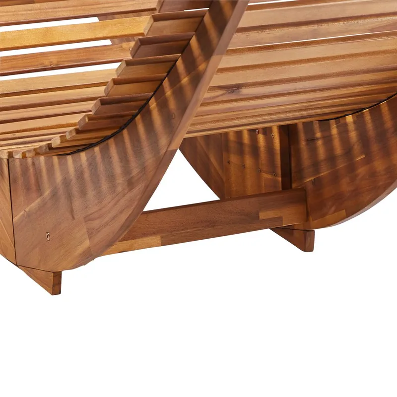 Solstol Brescia Premium - Lyst træ, lysegrå - Havemøbler - Havestole - Solstole