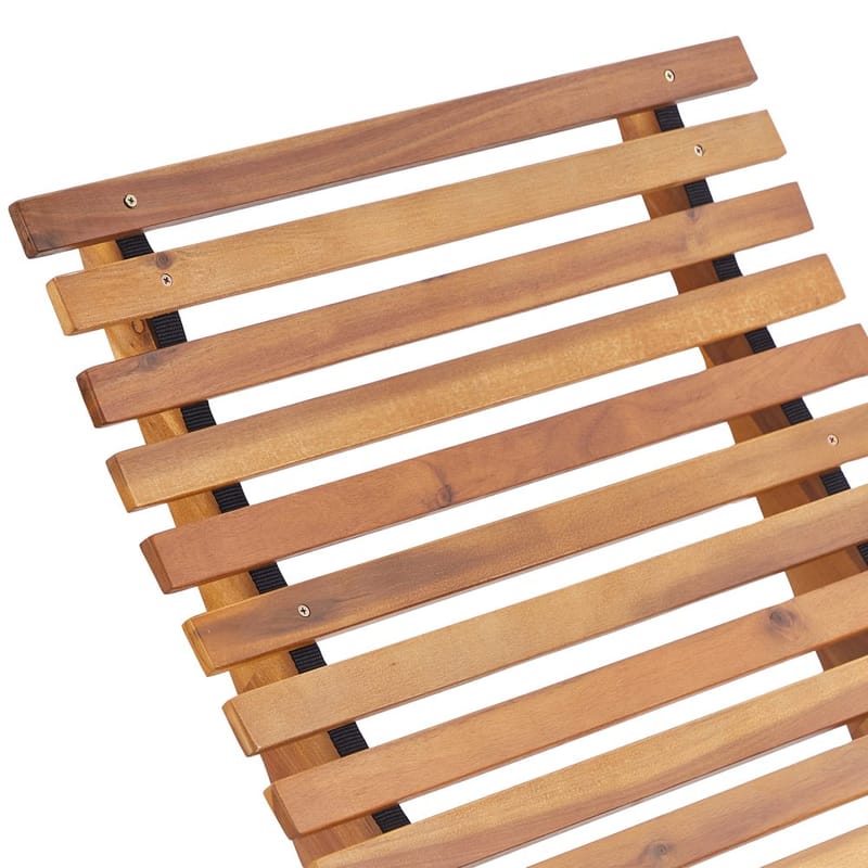 Solstol Brescia Premium - Lyst træ, grøn - Havemøbler - Havestole - Solstole