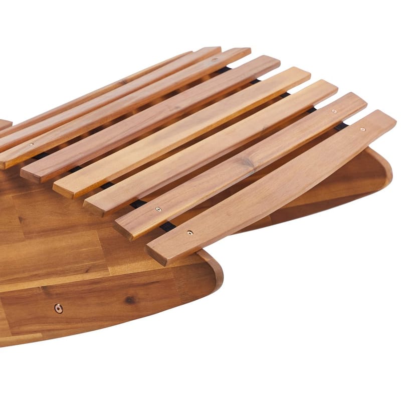 Solstol Brescia Premium - Lyst træ, rød - Havemøbler - Havestole - Solstole