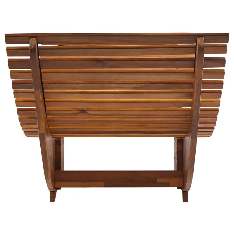 Solstol Brescia Premium - Lyst træ, lysgrå - Havemøbler - Havestole - Solstole