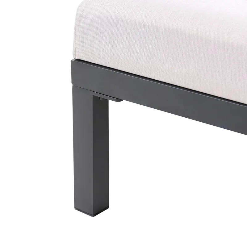 Solstol Lariano - Beige, sort - Havemøbler - Havestole - Solstole