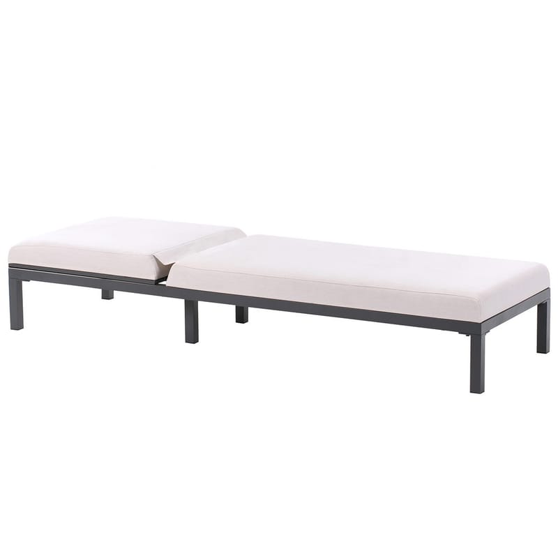 Solstol Lariano - Beige, sort - Havemøbler - Havestole - Solstole