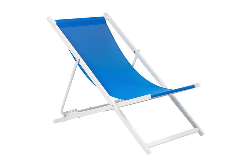 Solstol Locri Ii - Blå, Hvid - Havemøbler - Havestole - Solstole