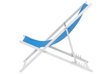 Solstol Locri Ii - Blå, Hvid - Havemøbler - Havestole - Solstole