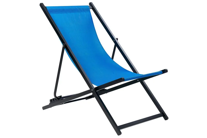 Solstol Locri Ii - Blå, Sort - Havemøbler - Havestole - Solstole