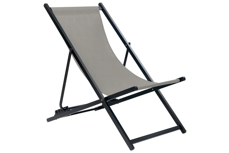 Solstol Locri Ii - Grå, sort - Havemøbler - Havestole - Solstole