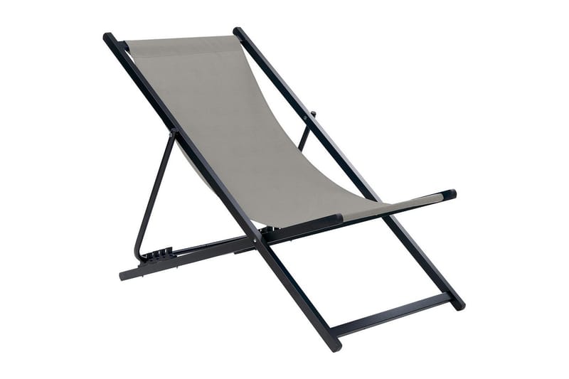 Solstol Locri Ii - Grå, sort - Havemøbler - Havestole - Solstole