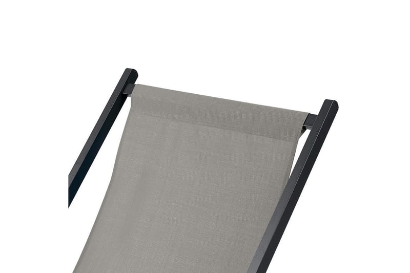 Solstol Locri Ii - Grå, sort - Havemøbler - Havestole - Solstole