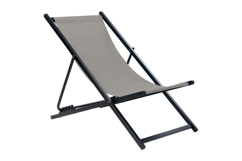 Solstol Locri Ii - Grå, sort - Havemøbler - Havestole - Solstole