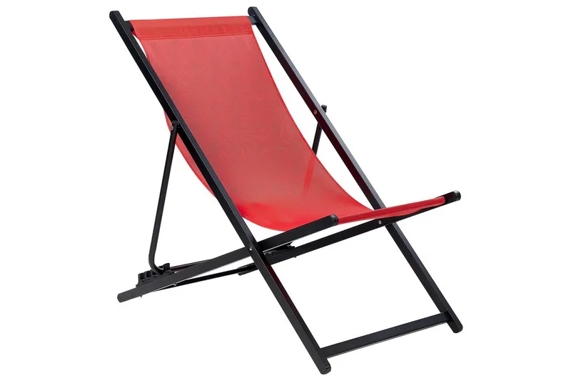 Solstol Locri Ii - Rød, Sort - Havemøbler - Havestole - Solstole