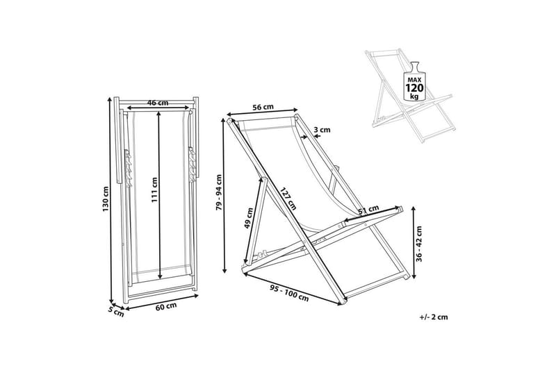 Solstol Locri Ii - Rød, Sort - Havemøbler - Havestole - Solstole