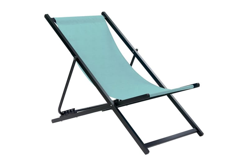 Solstol Locri Ii - Turkis, Sort - Havemøbler - Havestole - Solstole
