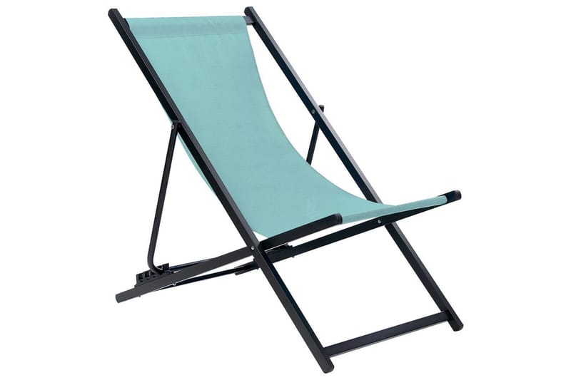 Solstol Locri Ii - Turkis, Sort - Havemøbler - Havestole - Solstole