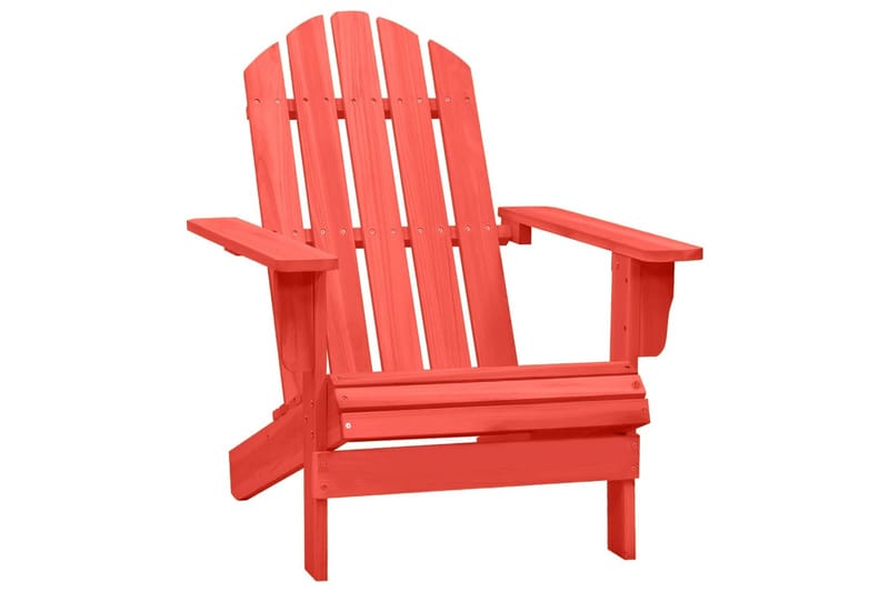 Adirondack-havestol massivt fyrretræ rød - Rød - Havemøbler - Havestole - Solstole - Dækstol