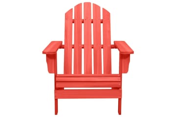 Adirondack-havestol massivt fyrretræ rød - Rød - Havemøbler - Havestole - Solstole - Dækstol