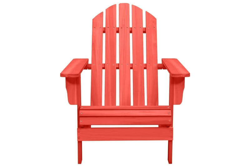 Adirondack-havestol massivt fyrretræ rød - Rød - Havemøbler - Havestole - Solstole - Dækstol