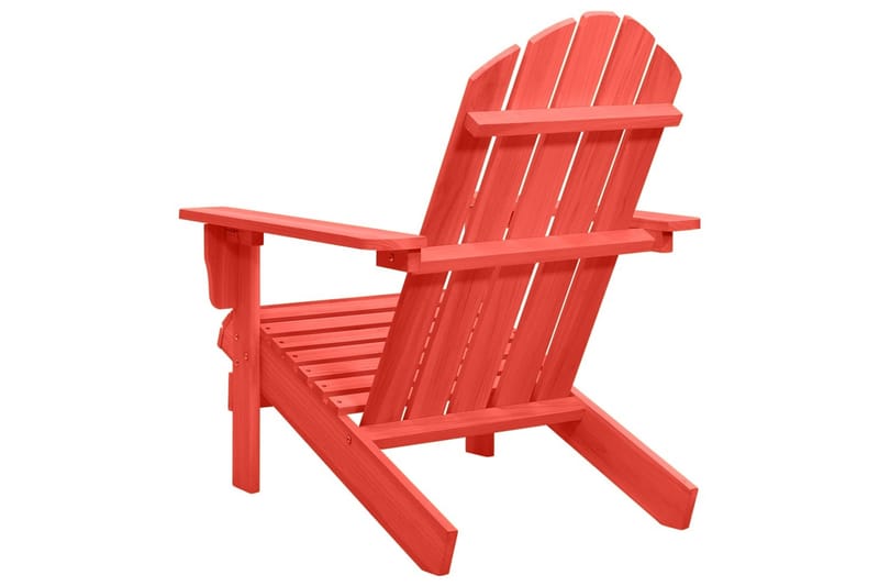 Adirondack-havestol massivt fyrretræ rød - Rød - Havemøbler - Havestole - Solstole - Dækstol