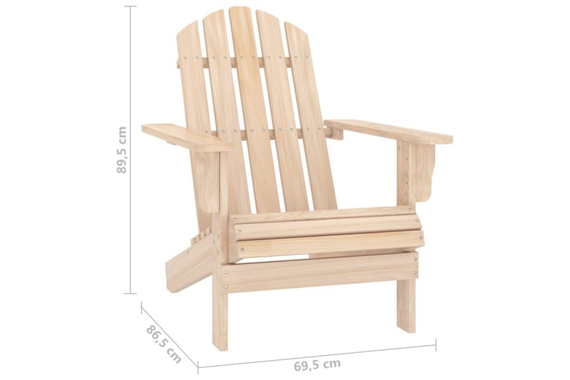 Adirondack-havestol massivt fyrretræ - Havemøbler - Havestole - Solstole - Dækstol