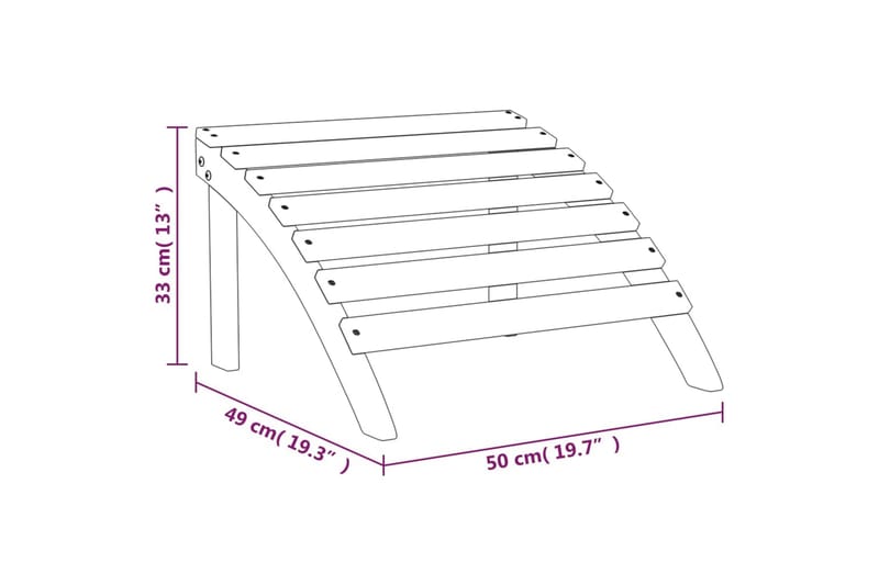 beBasic Adirondack-stole med fodstøtter 2 stk. massivt akacietræ - Brun - Havemøbler - Havestole - Solstole - Dækstol