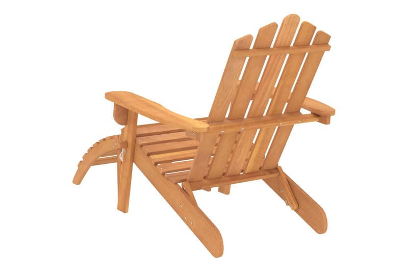 beBasic Adirondack-stole med fodstøtter 2 stk. massivt akacietræ - Brun - Havemøbler - Havestole - Solstole - Dækstol