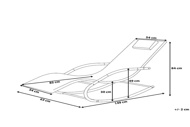 Carano Solstol 149 cm - Sort - Solstole